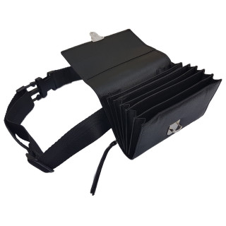 Sacoche Service en CUIR, Ouverture Accordéon, SANS MONNAYEUR 5 PIÈCES, Fermeture CARTABLE