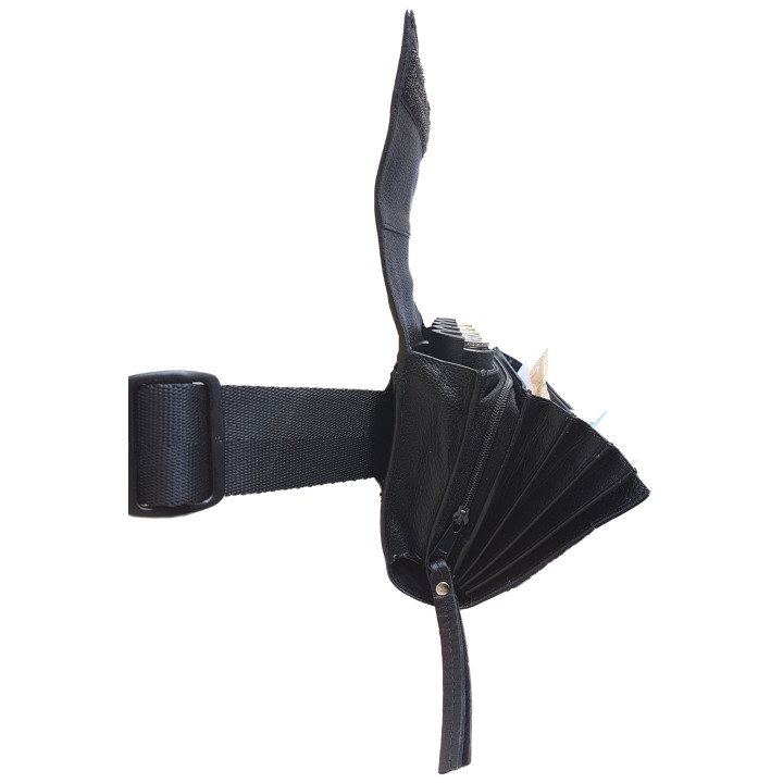 Sacoche Service en CUIR, Ouverture Accordéon, SANS MONNAYEUR 5 PIÈCES, Fermeture CARTABLE
