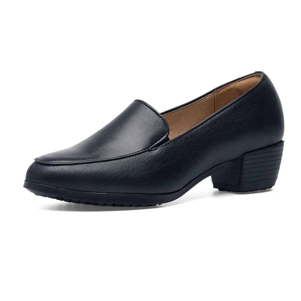 Chaussure de travail femme antidérapante cuir noir SFC