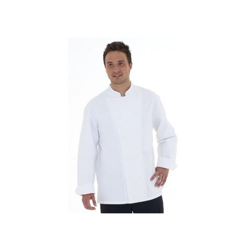 Veste de cuisine homme blanche manches longues pro HENRI MARTIN T2