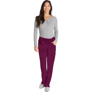 Pantalon à taille mi-haute avec cordon de serrage pour femme