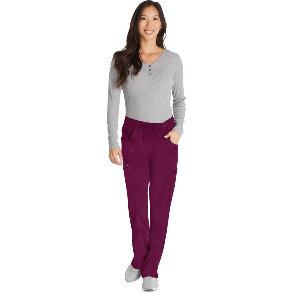 Pantalon à taille mi-haute avec cordon de serrage pour femme