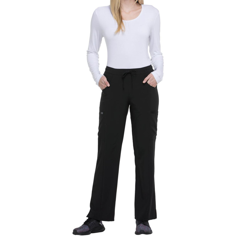 Pantalon à taille mi-haute avec cordon de serrage pour femme
