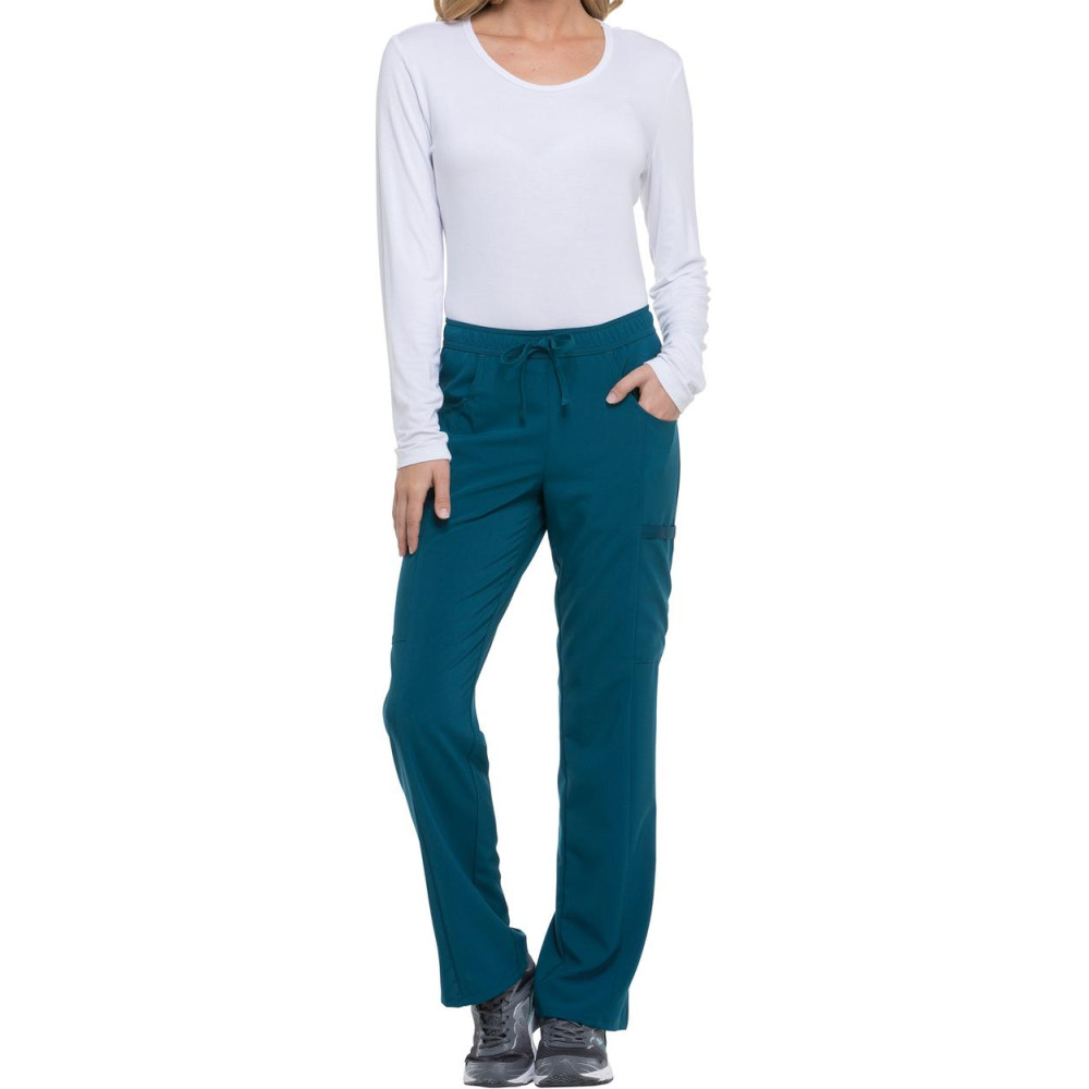 Pantalon à taille mi-haute avec cordon de serrage pour femme