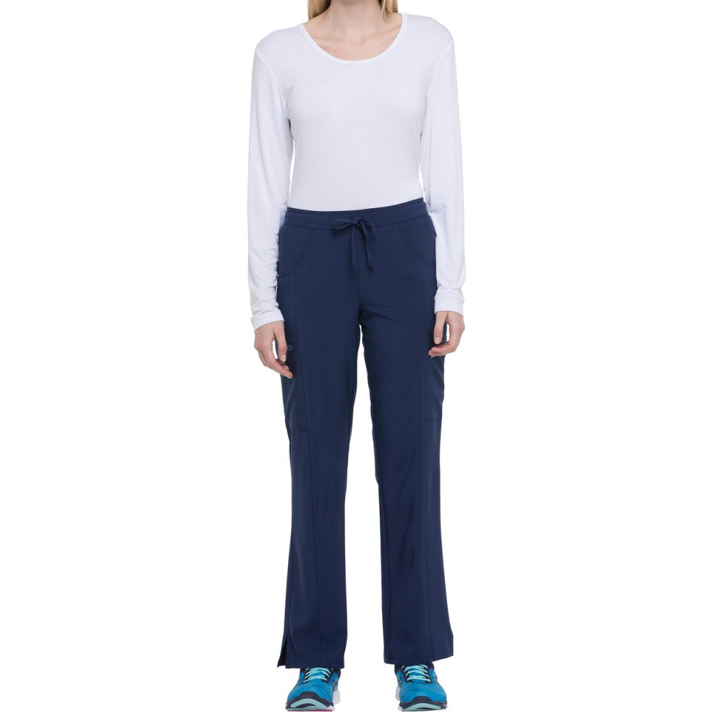 Pantalon à taille mi-haute avec cordon de serrage pour femme