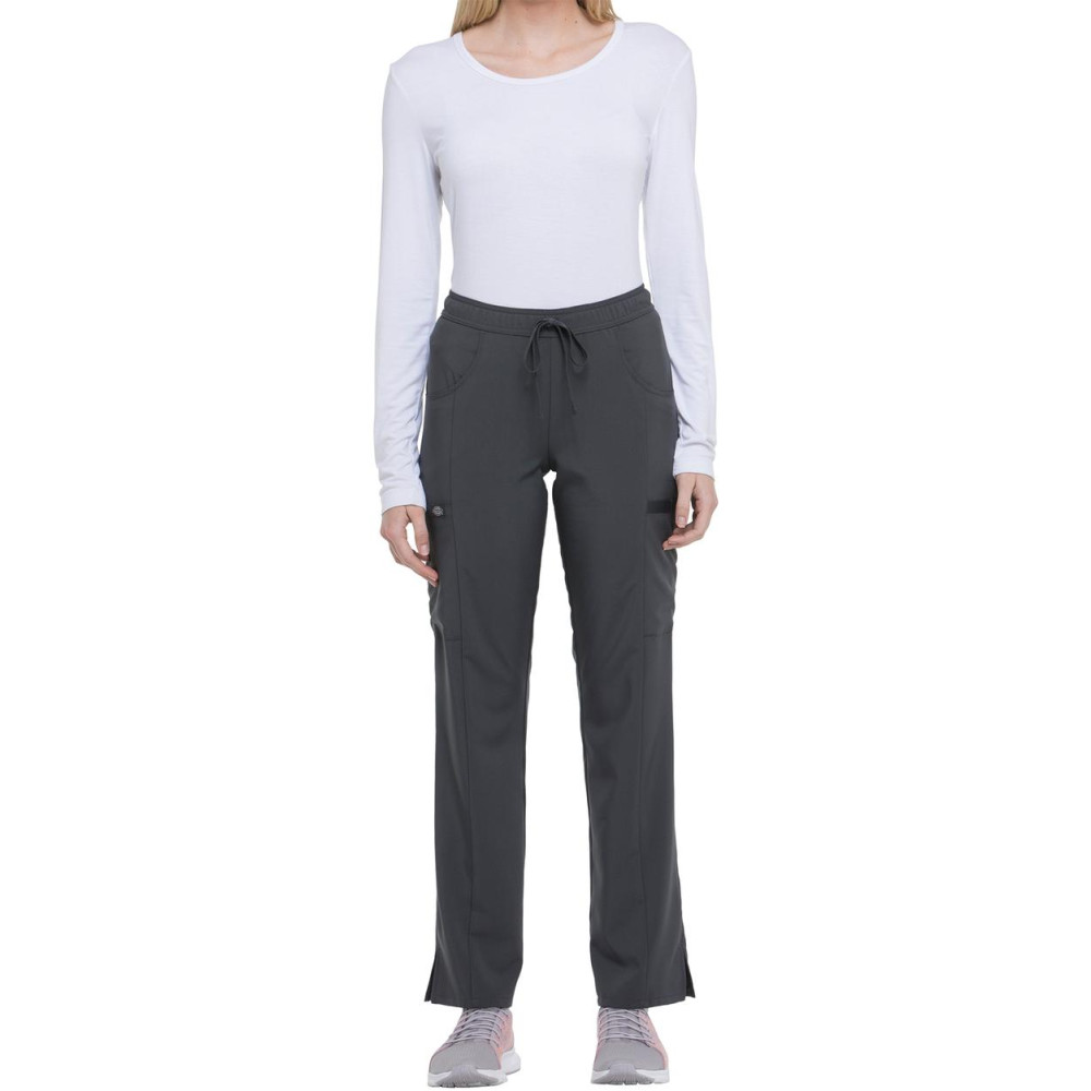 Pantalon à taille mi-haute avec cordon de serrage pour femme