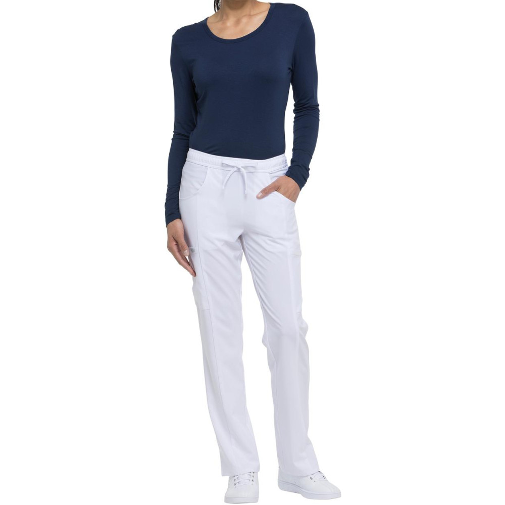 Pantalon à taille mi-haute avec cordon de serrage pour femme