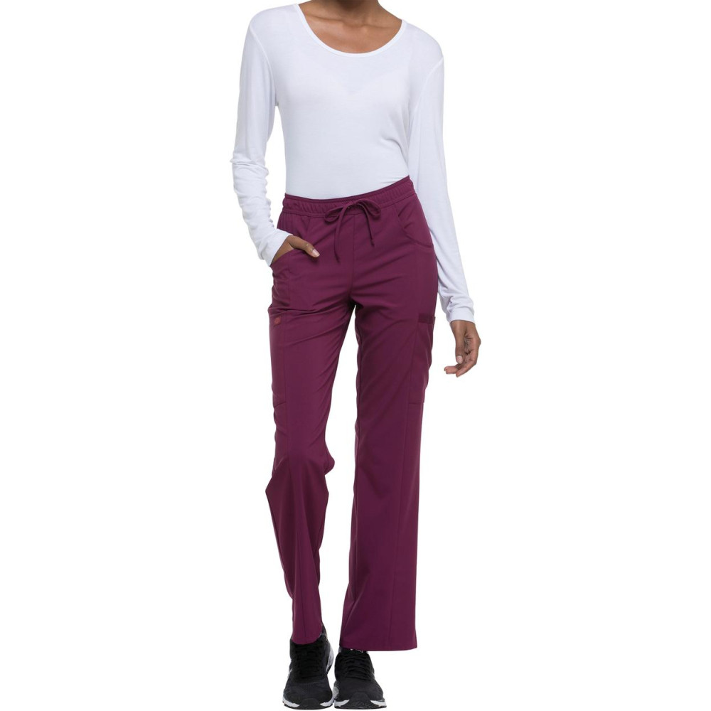 Pantalon à taille mi-haute avec cordon de serrage pour femme
