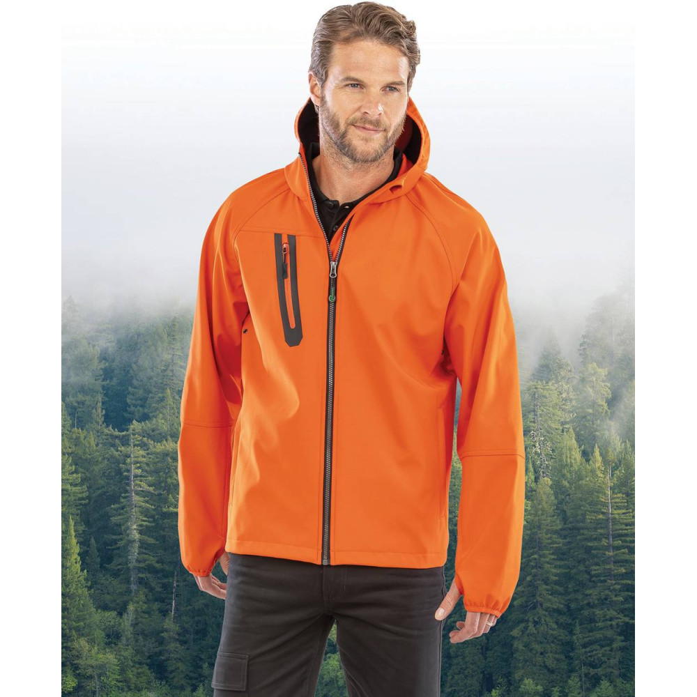 Veste Softshell 3 couches recyclée à capuche unisexe