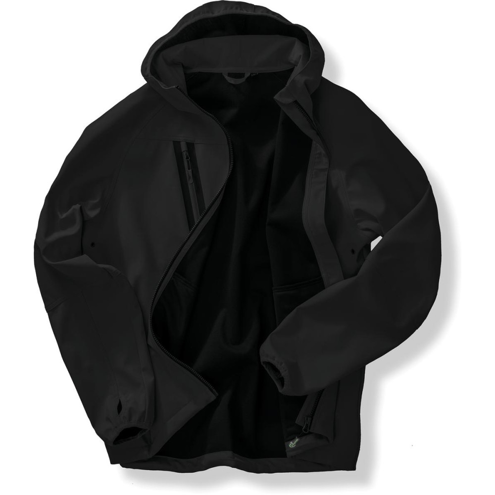 Veste Softshell 3 couches recyclée à capuche unisexe