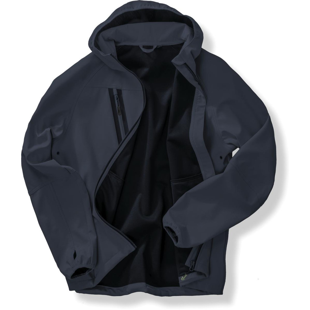 Veste Softshell 3 couches recyclée à capuche unisexe