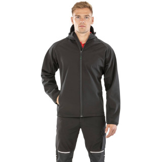 Veste softshell recyclée 3 couches à capuche homme