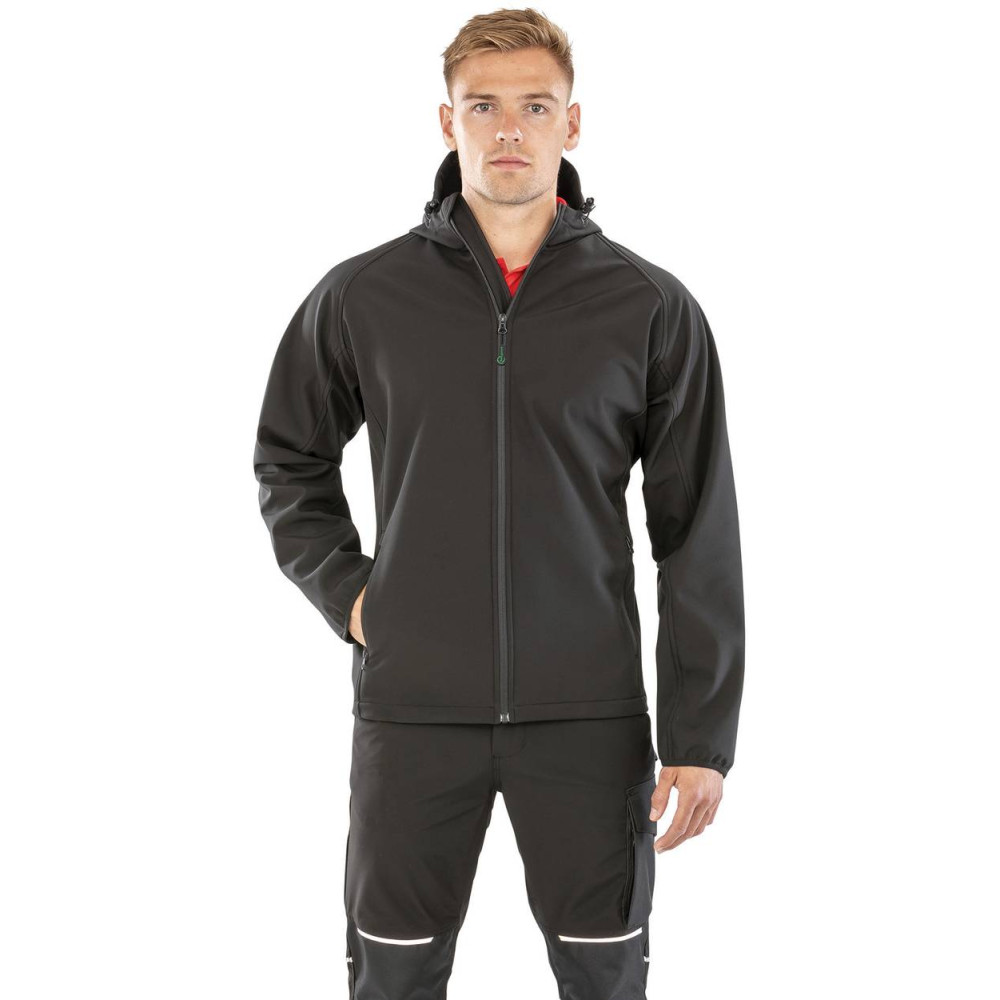 Veste softshell recyclée 3 couches à capuche homme