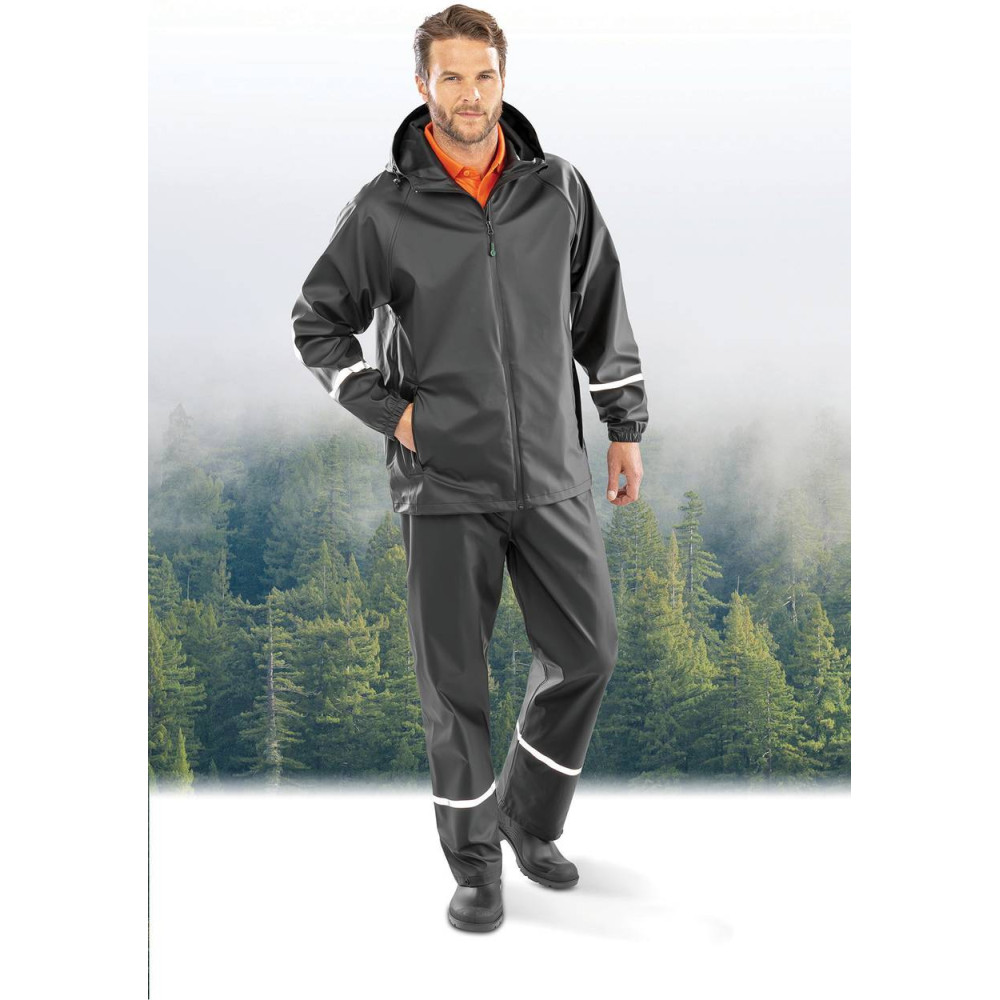 Veste imperméable Prism PU avec bandes réfléchissantes 