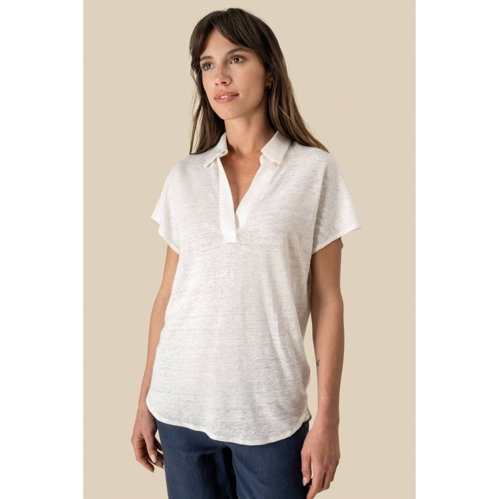 Polo en lin femme 