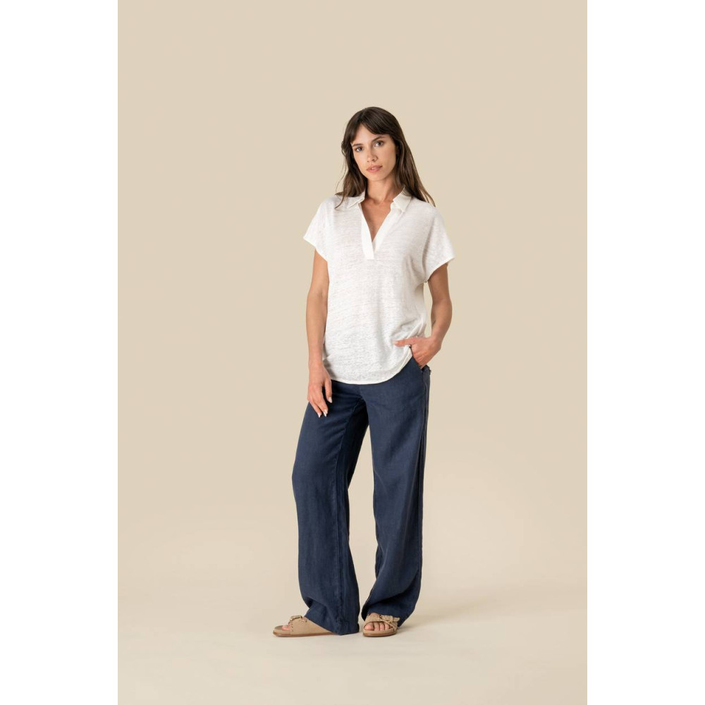 Polo en lin femme 