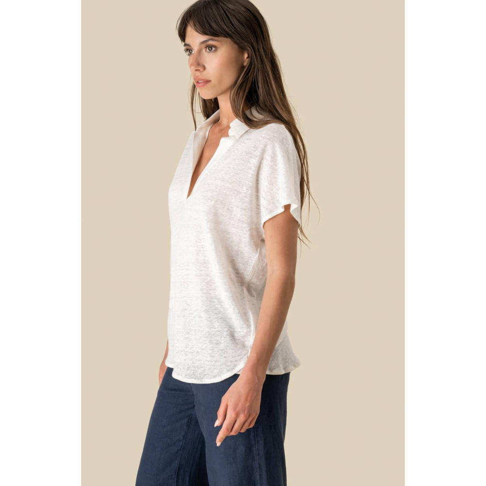 Polo en lin femme 