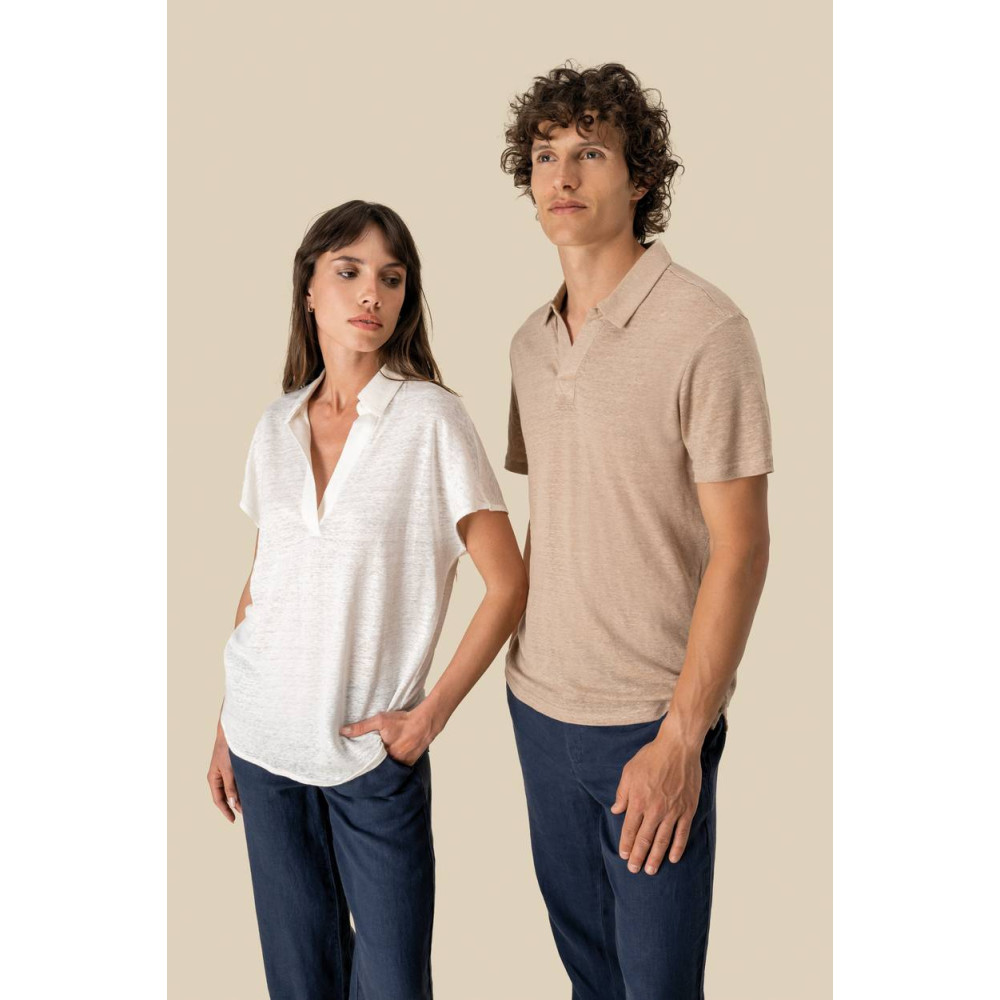Polo en lin femme 