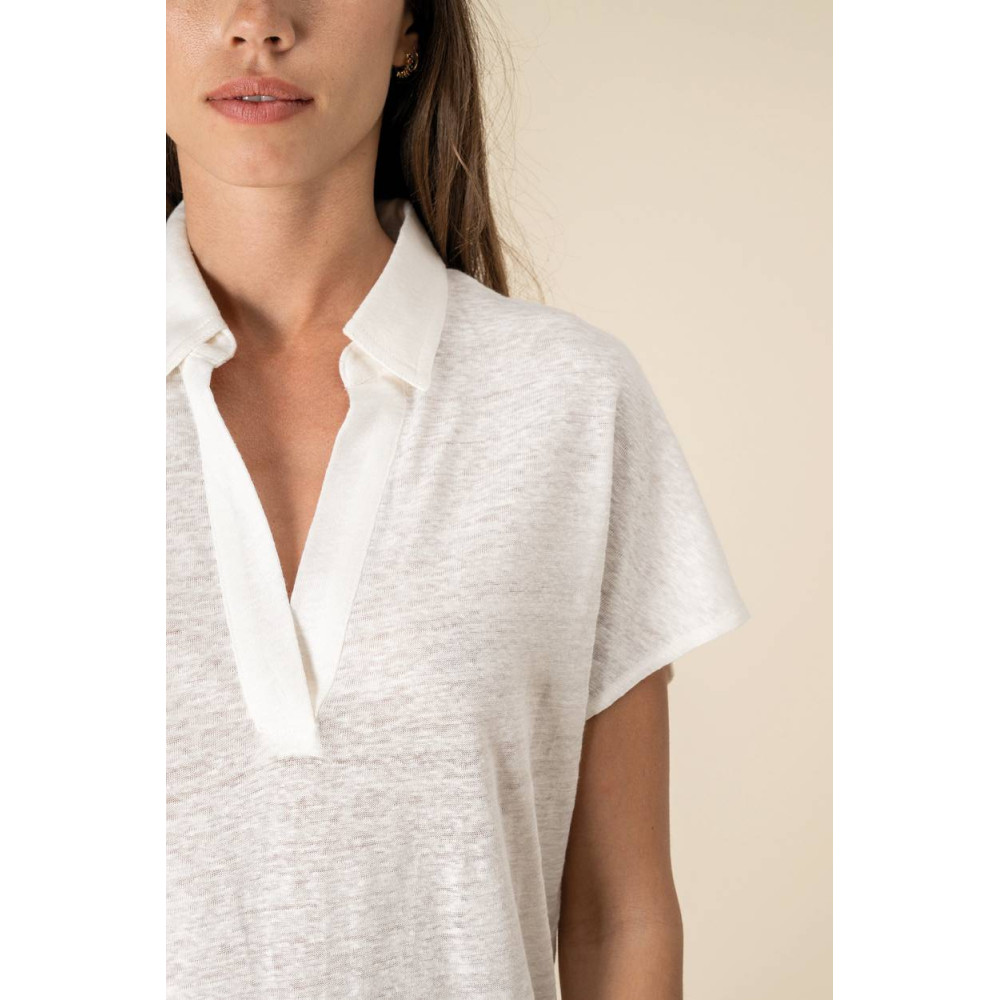 Polo en lin femme 