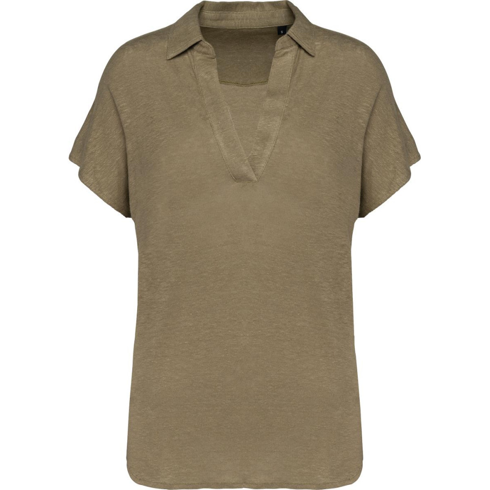 Polo en lin femme 