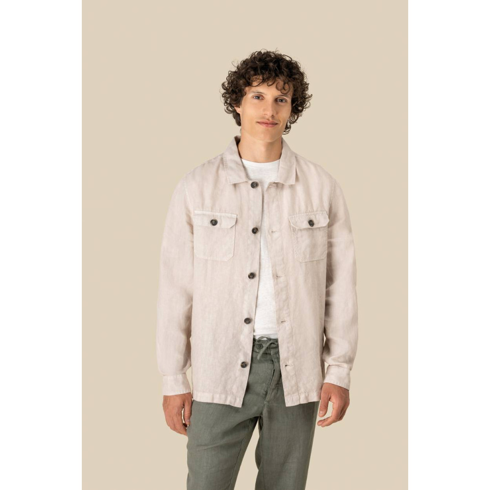 Surchemise délavée en lin homme