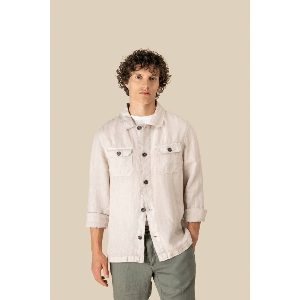 Surchemise délavée en lin homme