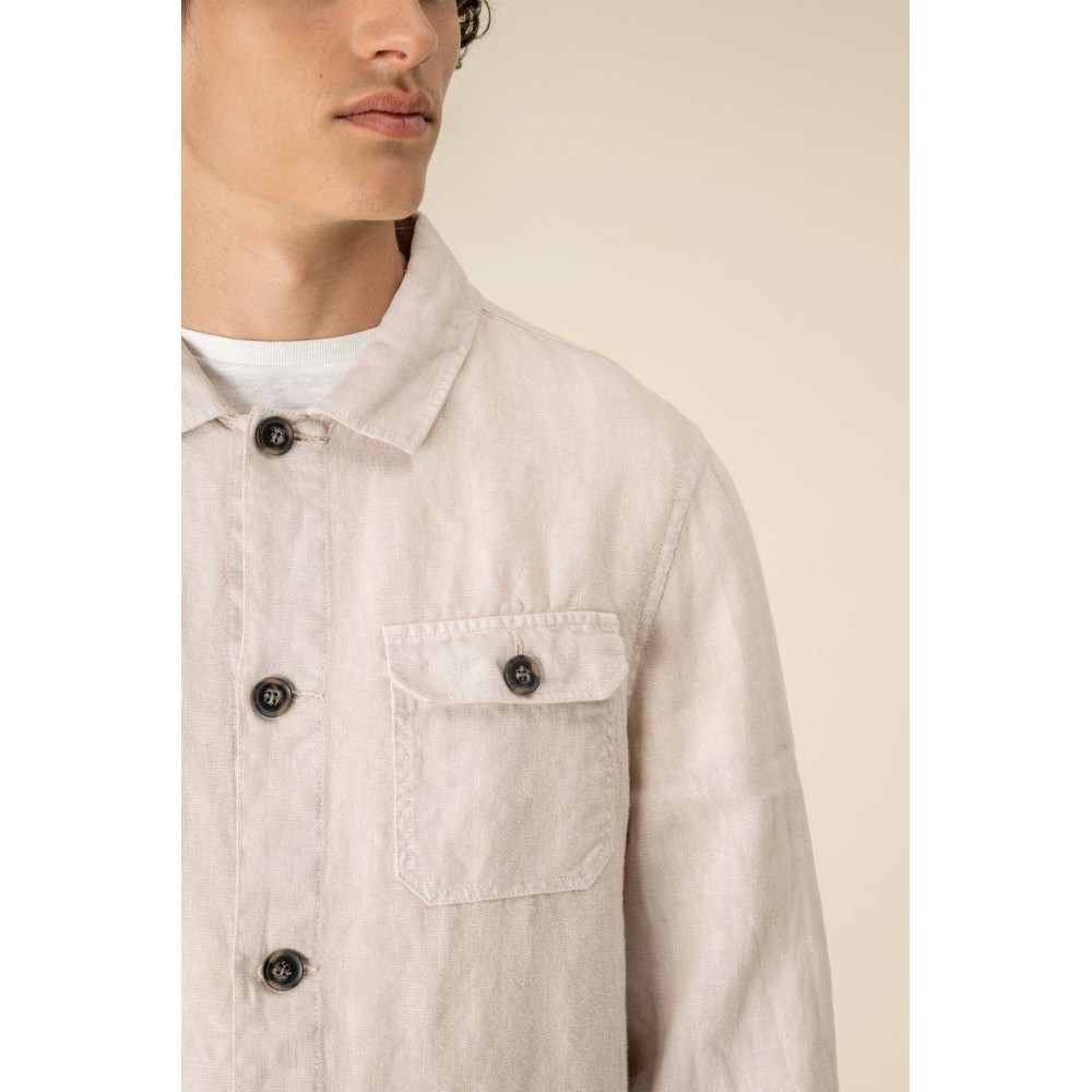 Surchemise délavée en lin homme