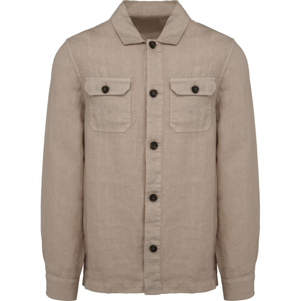 Surchemise délavée en lin homme