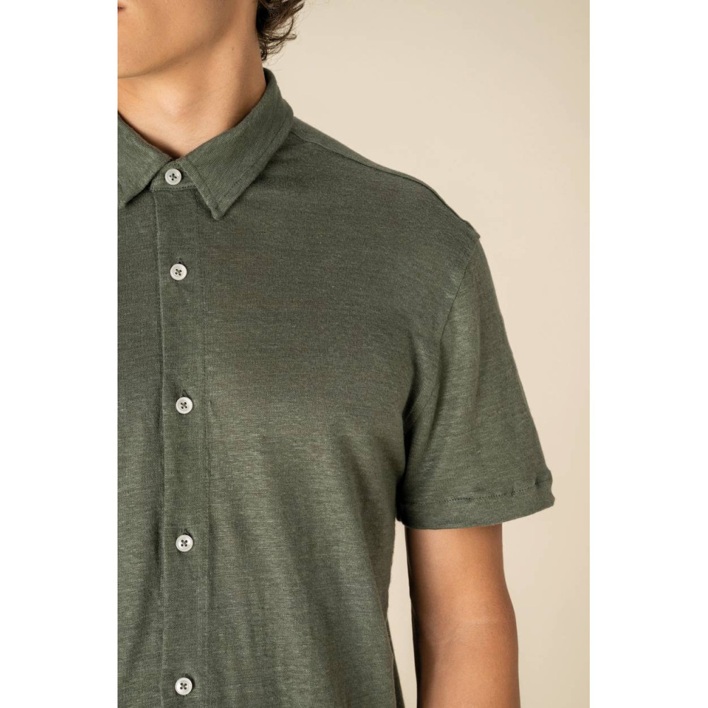 Chemise à manches courtes en lin homme