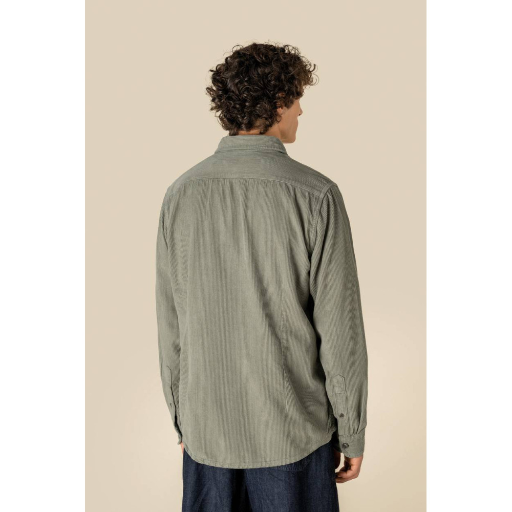 Surchemise écoresponsable délavée en velours cōtelé homme