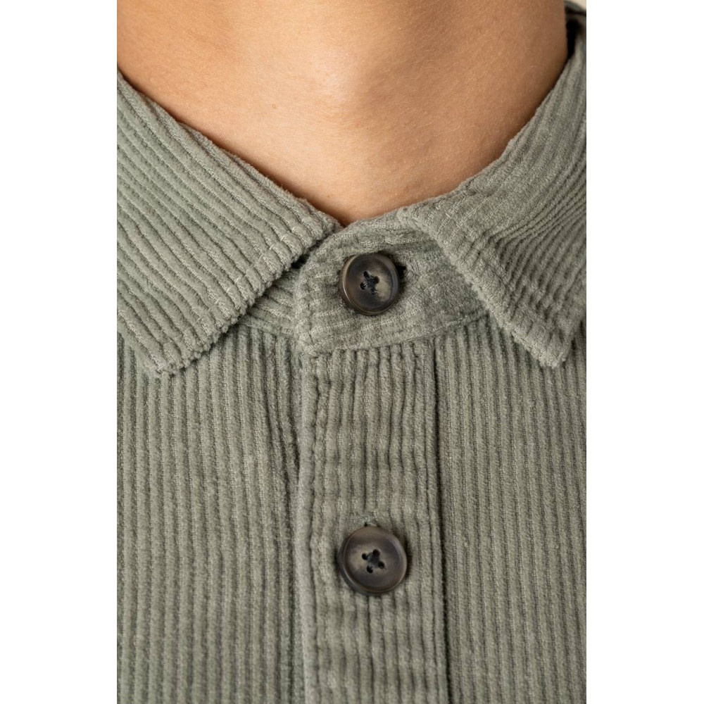 Surchemise écoresponsable délavée en velours cōtelé homme