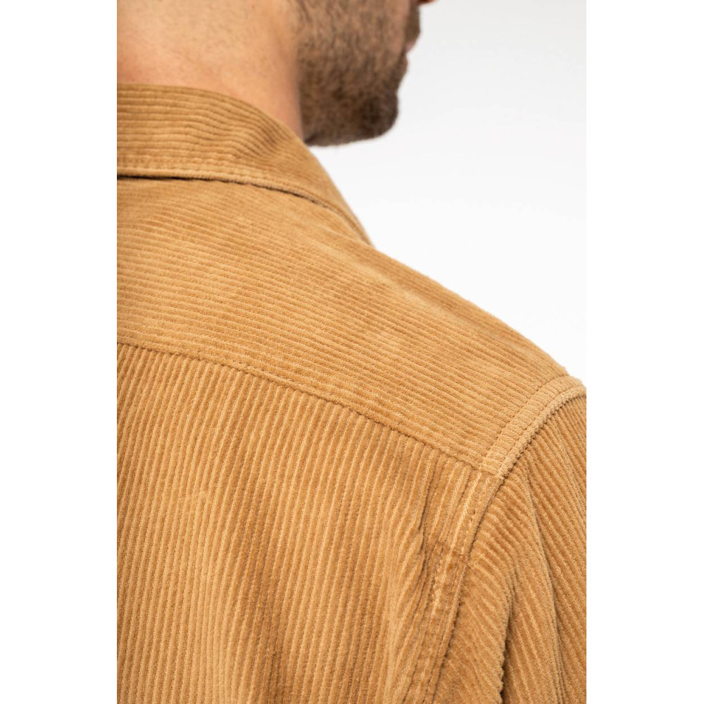 Surchemise écoresponsable délavée en velours cōtelé homme