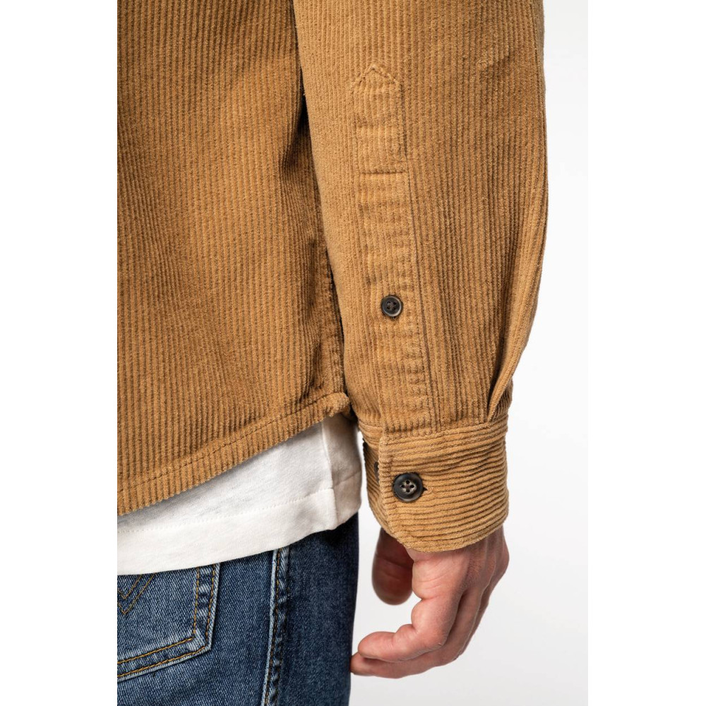 Surchemise écoresponsable délavée en velours cōtelé homme