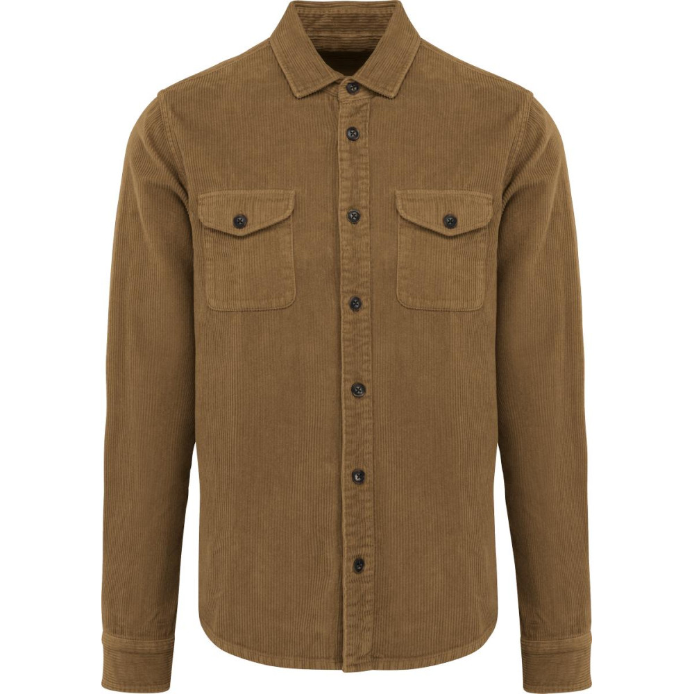 Surchemise écoresponsable délavée en velours cōtelé homme