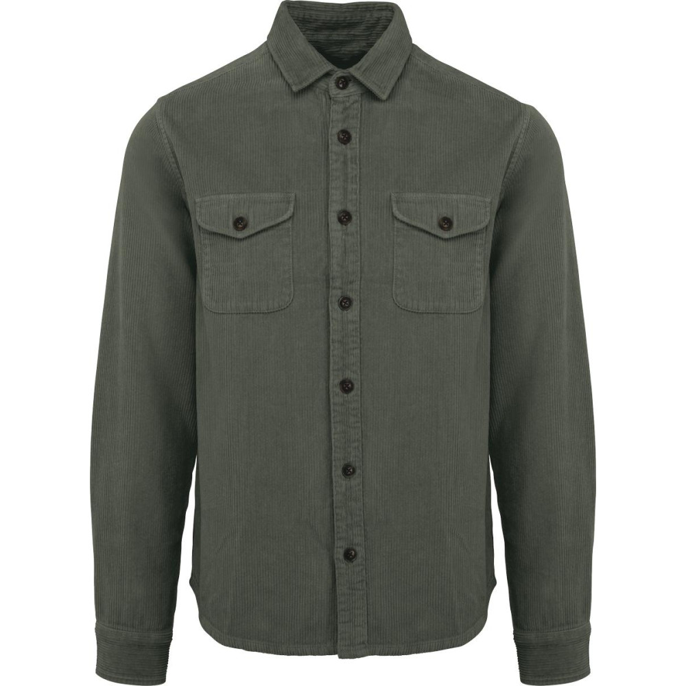 Surchemise écoresponsable délavée en velours cōtelé homme