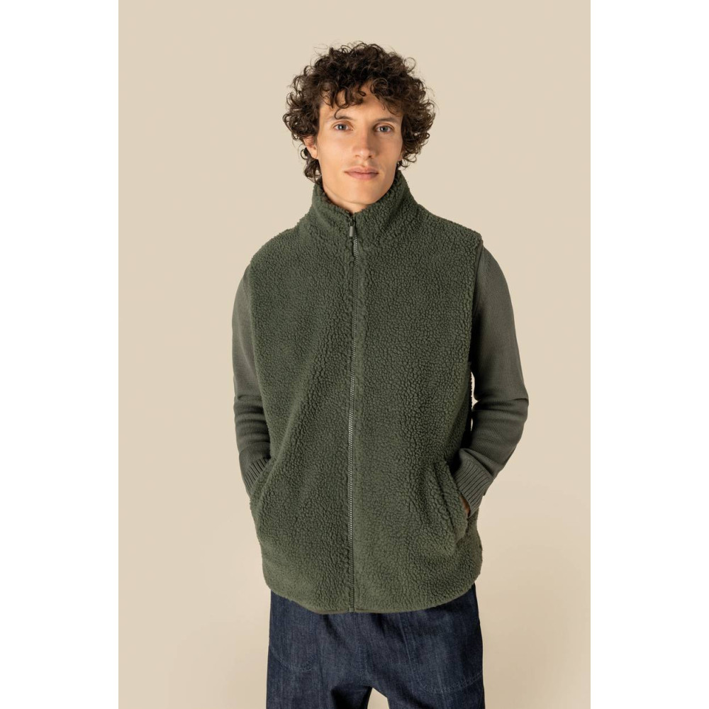 Veste sans manches en sherpa homme