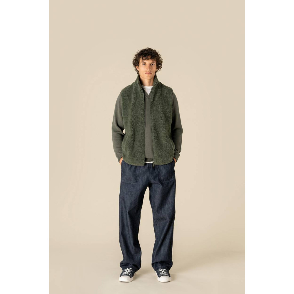 Veste sans manches en sherpa homme