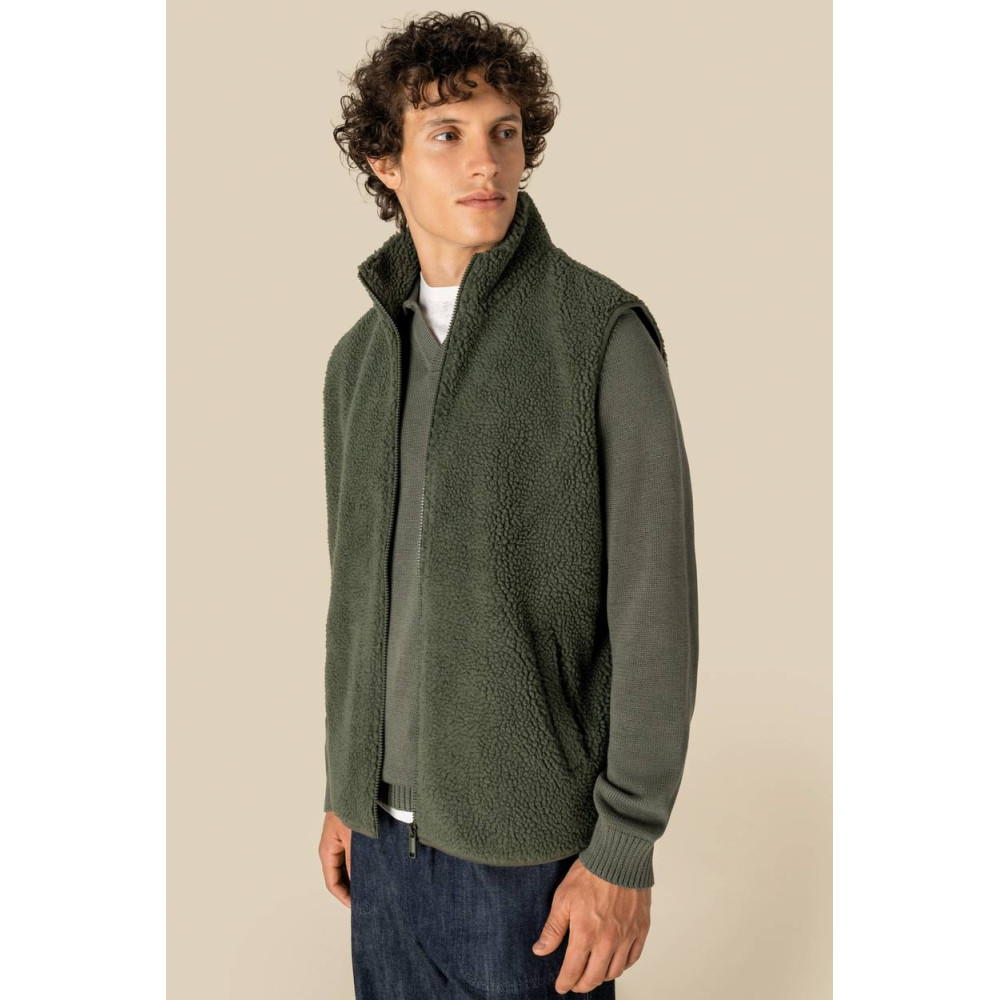 Veste sans manches en sherpa homme