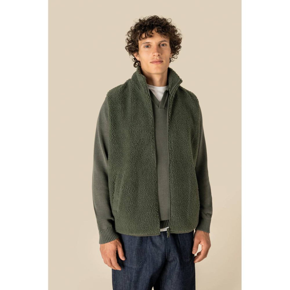 Veste sans manches en sherpa homme