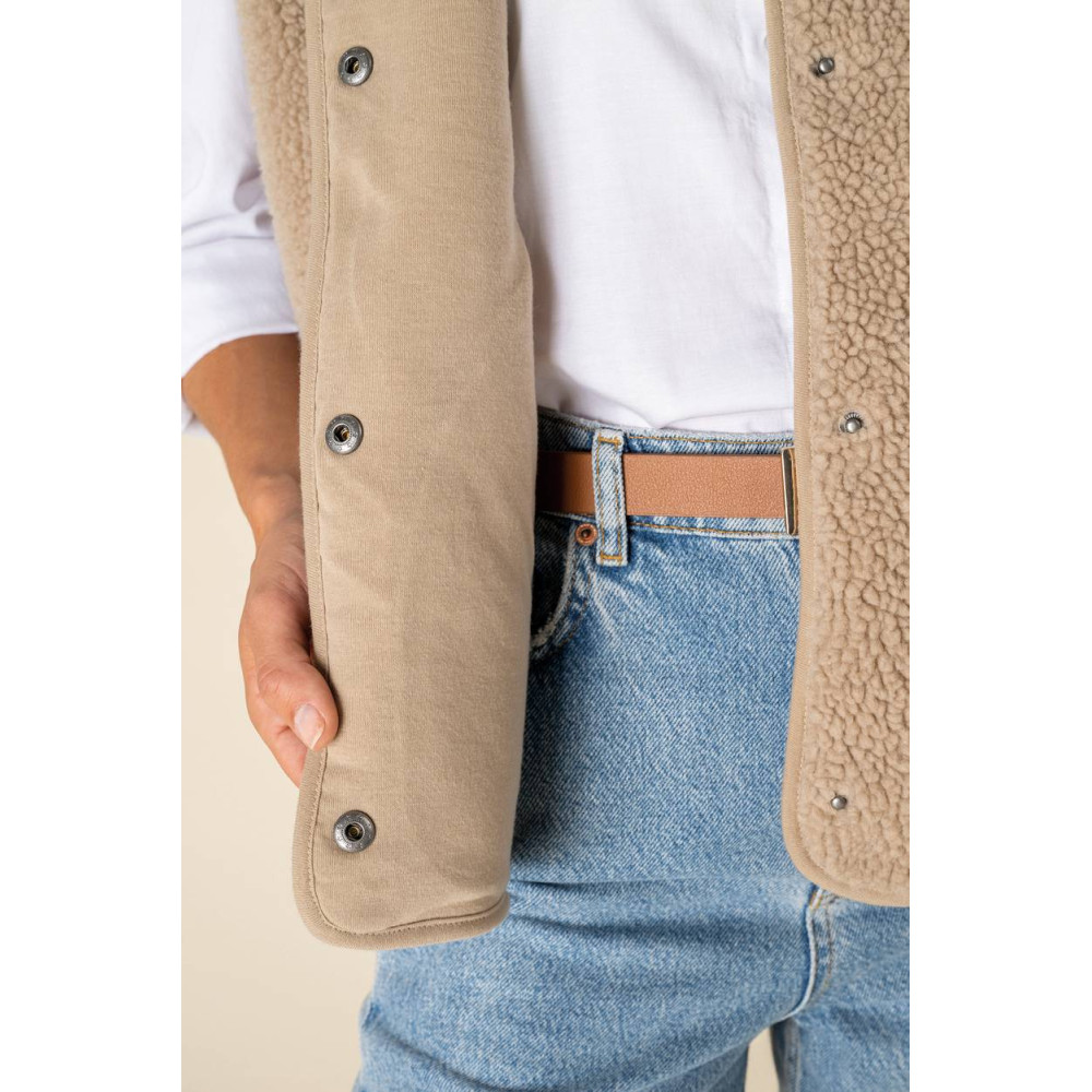 Veste sans manches en sherpa femme