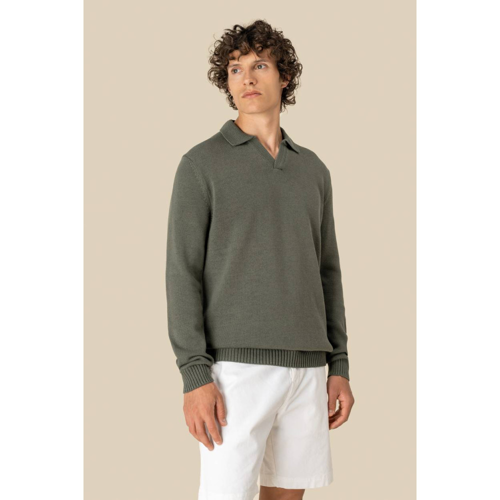 Pull homme à col polo