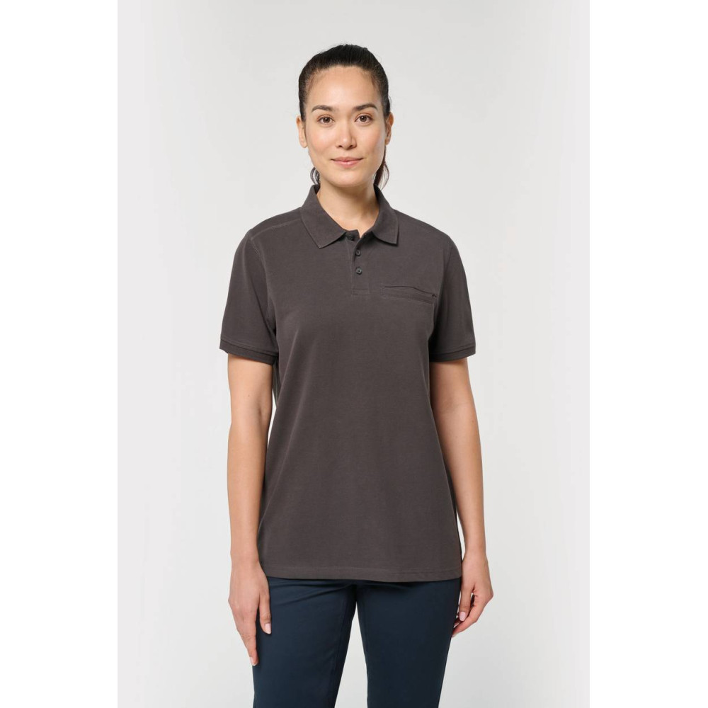 Polo unisexe écoresponsable avec poche poitrine