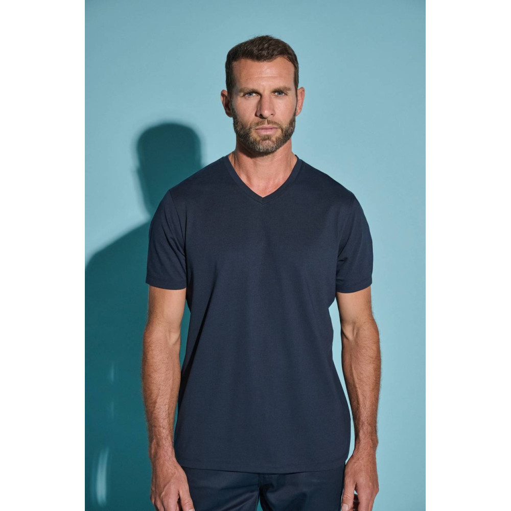 T-shirt écoresponsable col V antibactérien homme