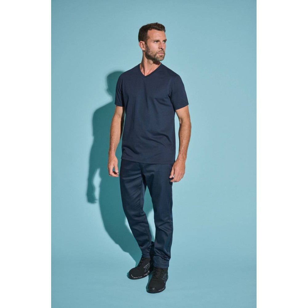 T-shirt écoresponsable col V antibactérien homme