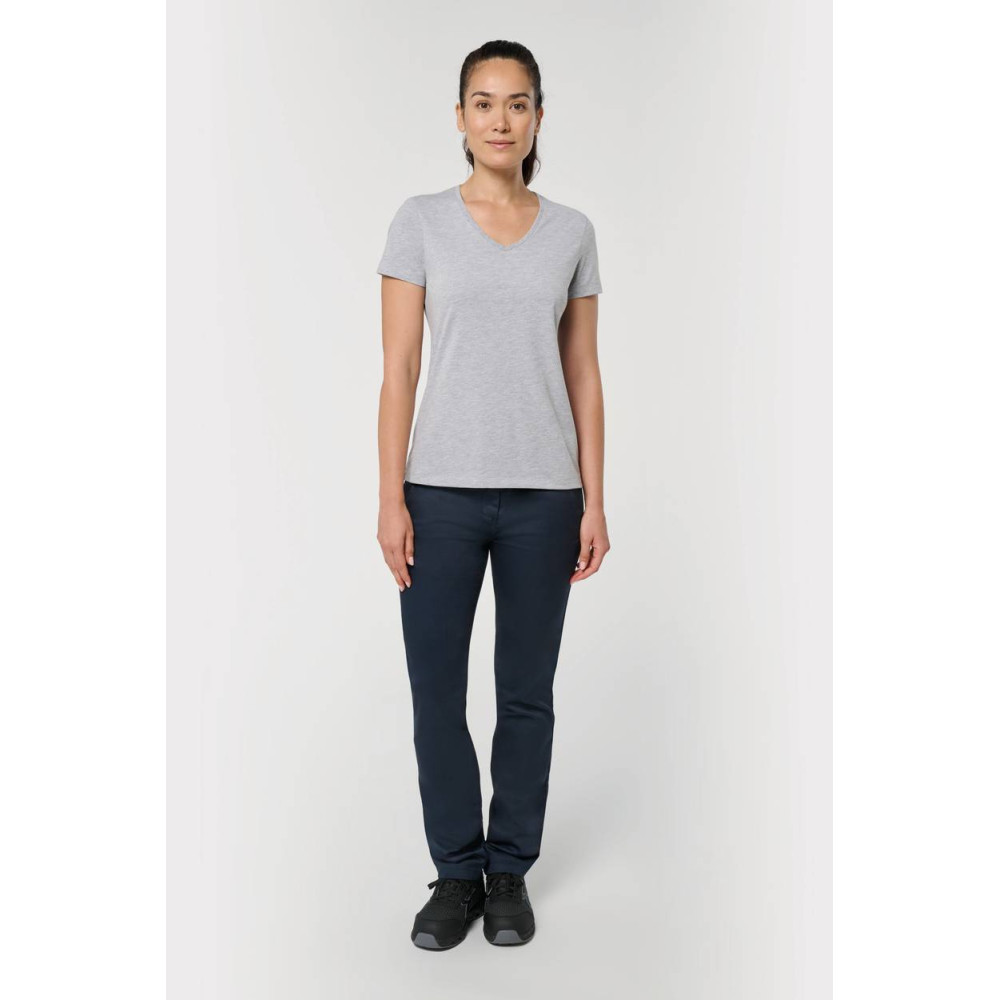 T-shirt écoresponsable col V antibactérien femme