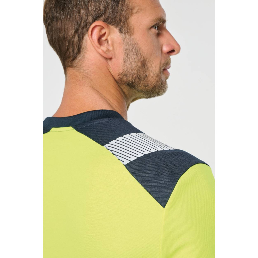 T-shirt de sécurité recyclé col rond manches longues unisexe