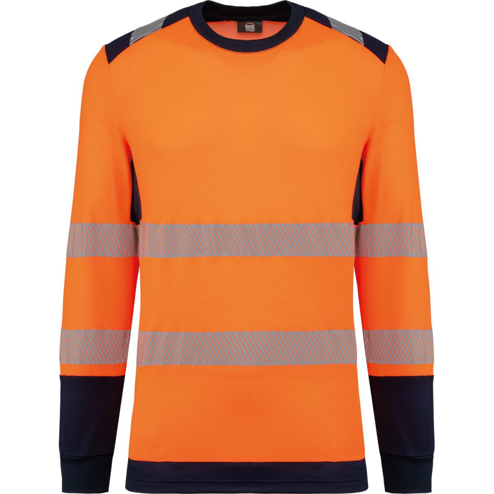 T-shirt de sécurité recyclé col rond manches longues unisexe