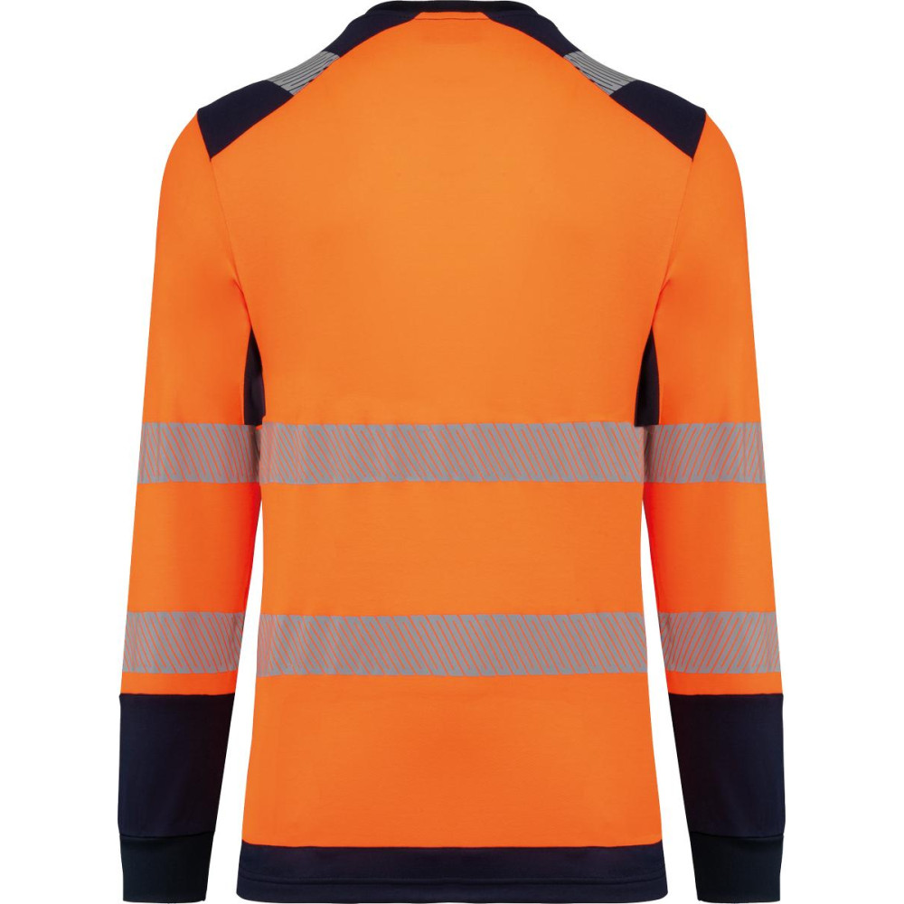 T-shirt de sécurité recyclé col rond manches longues unisexe