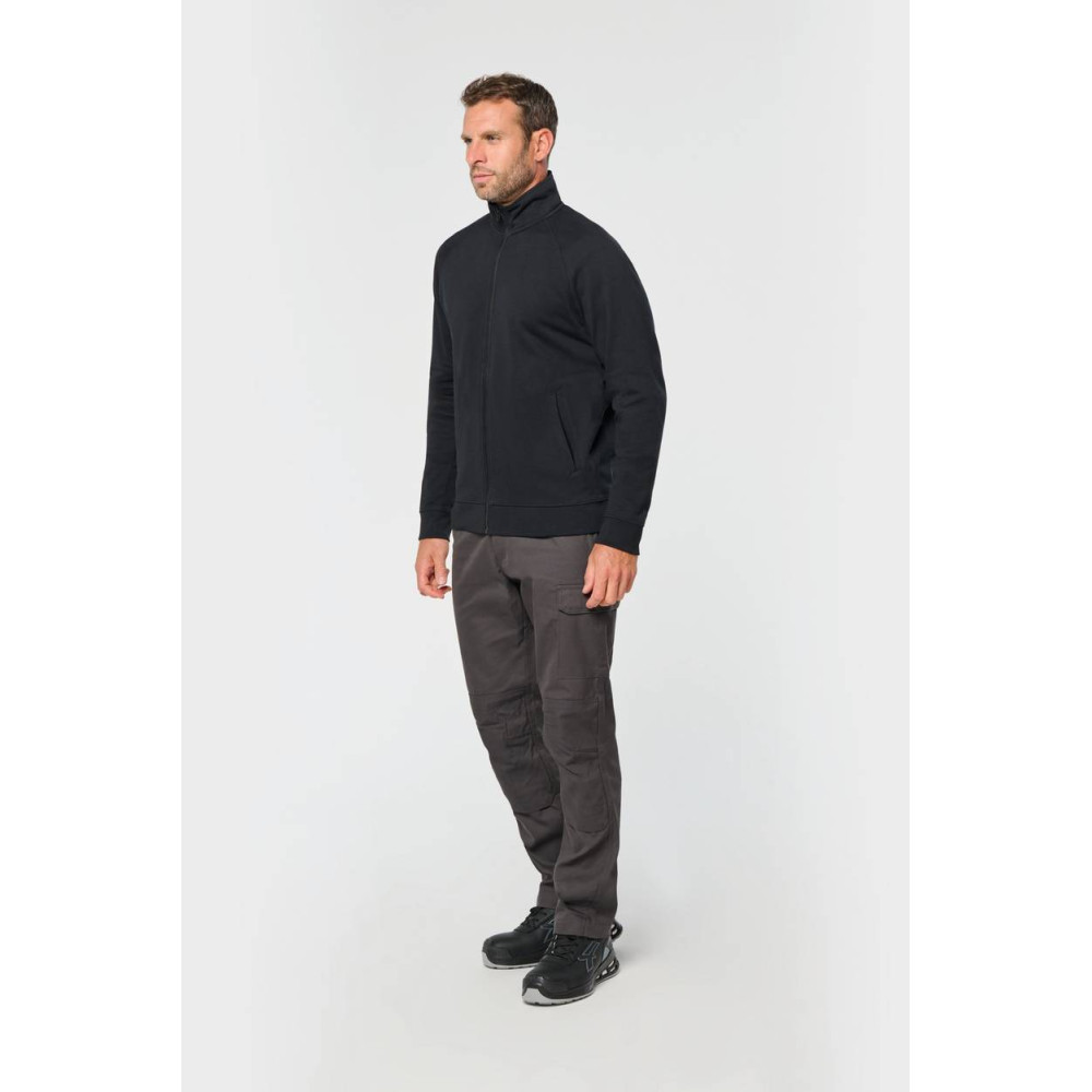 Veste molleton coton manches raglan unisexe