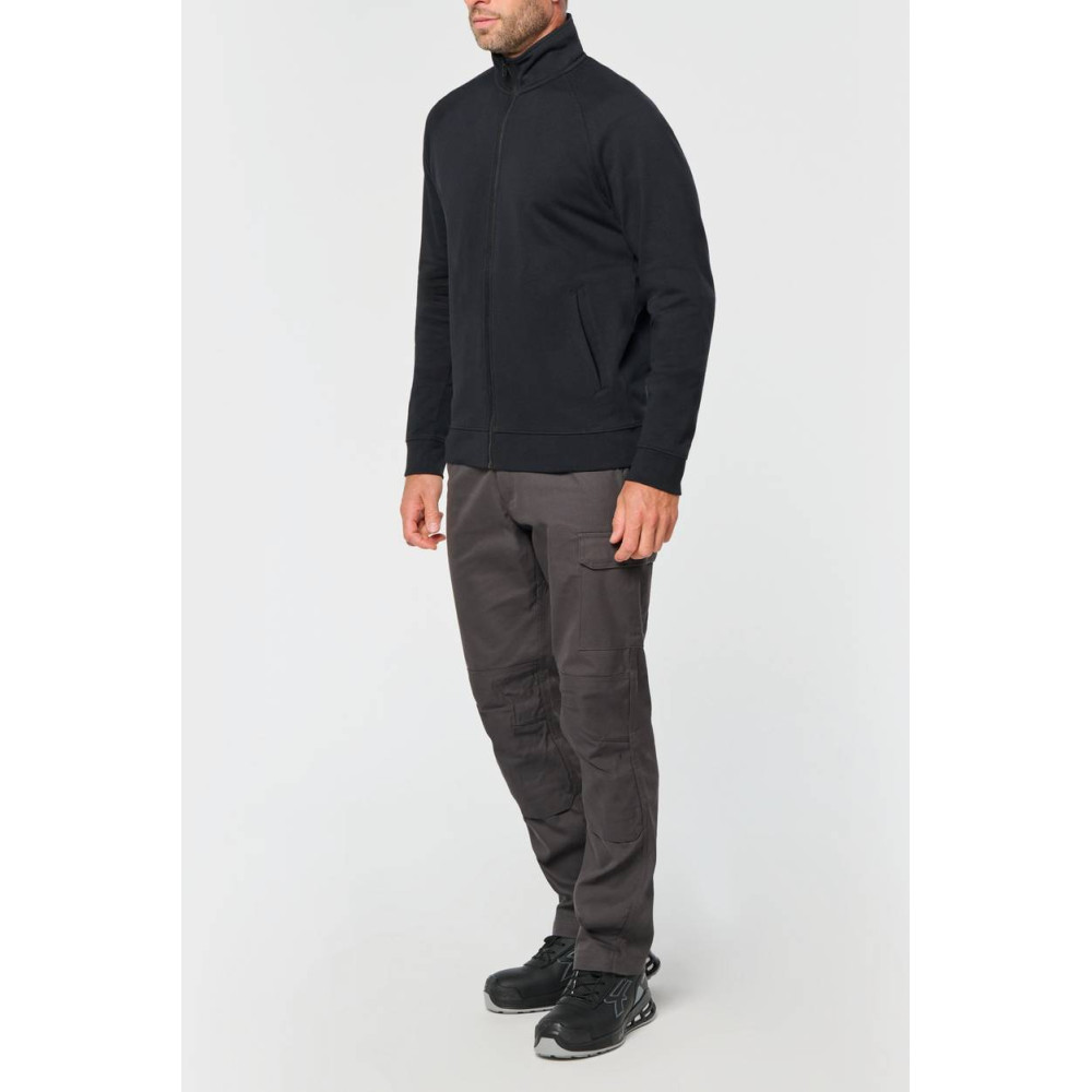 Veste molleton coton manches raglan unisexe